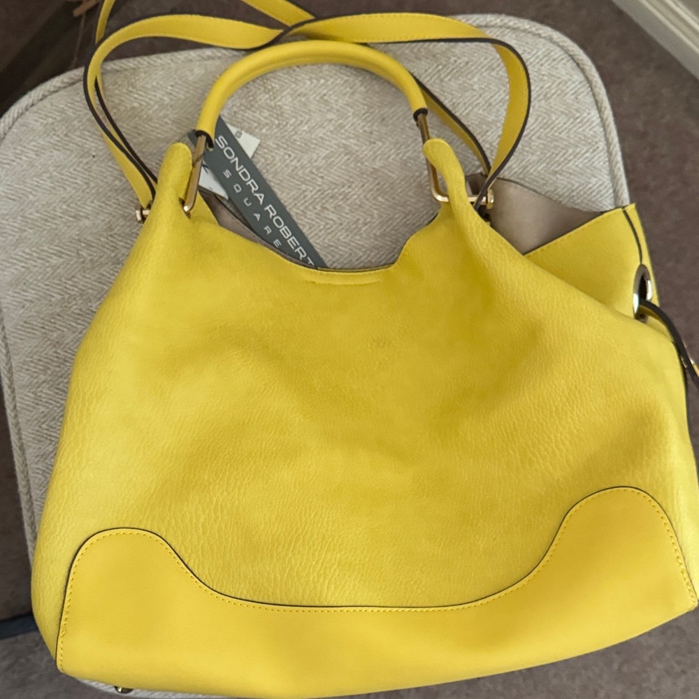 Sondra Roberts Vibrant Yellow Shoulder Bag